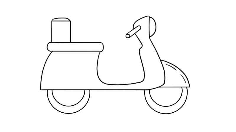 摩托车简笔画教程(勾勒摩托车车头的线条有哪些)