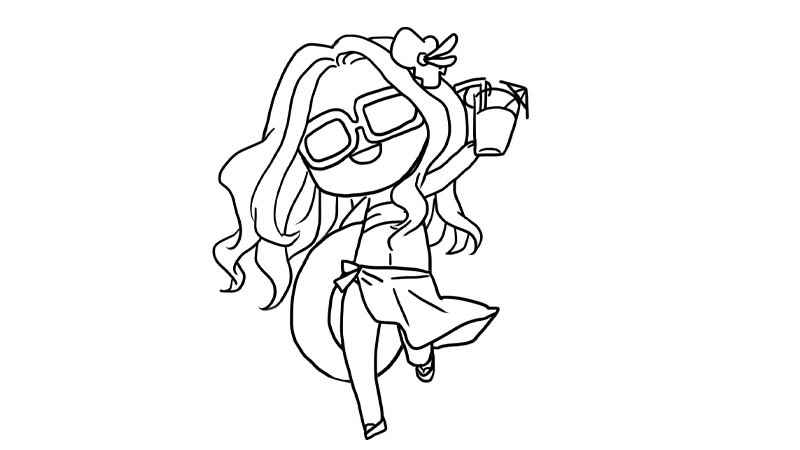 夏天简笔画怎么画(画女孩的上半身体线条有哪些)