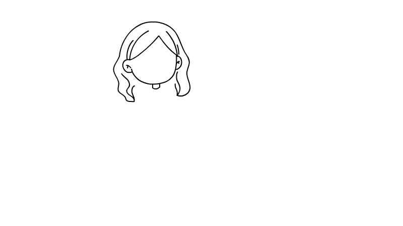 闺蜜简笔画二人手绘(如何画一个女孩的头部)