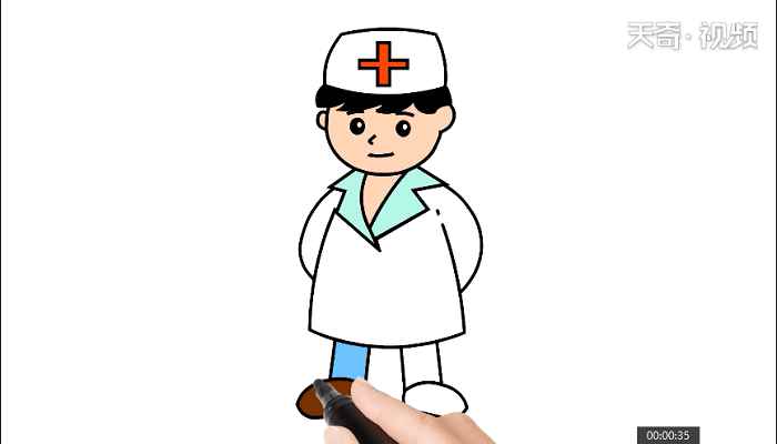 致敬医生儿童画(画医生的头、眼睛、鼻子、嘴巴)