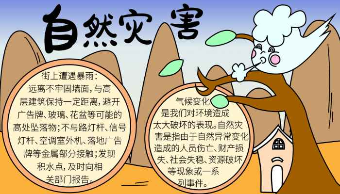 自然灾害手抄报简单(自然灾害标语的写字方法)