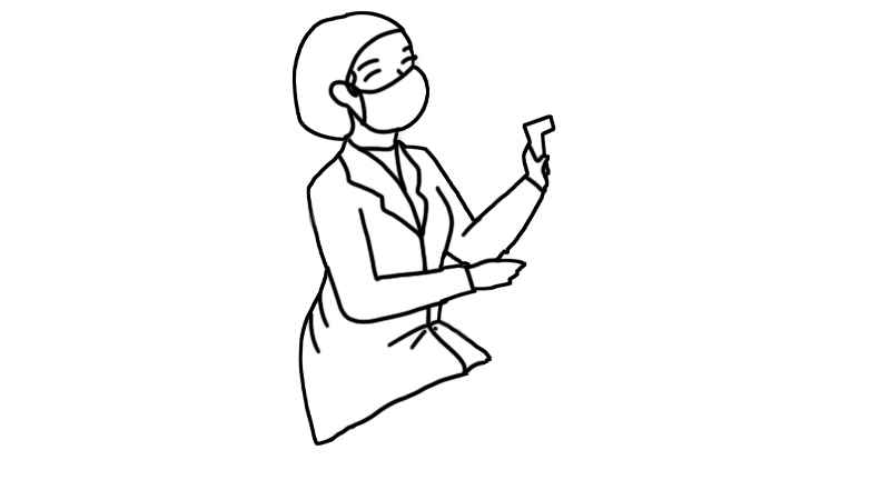 护士简笔画怎么画(如何画护士的身体线条)