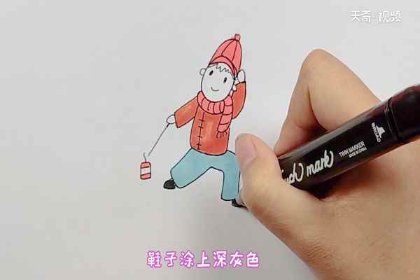 放鞭炮简笔画(放鞭炮简笔画小朋友)