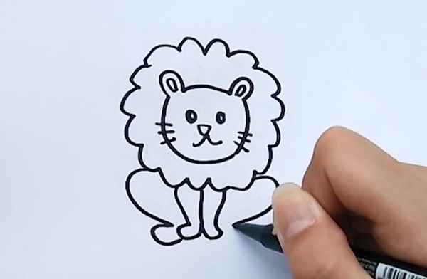狮子简笔画(狮子头部轮廓是什么意思)