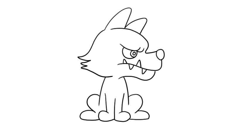 狼是怎么画的简笔画(狼怎么画简单画法)