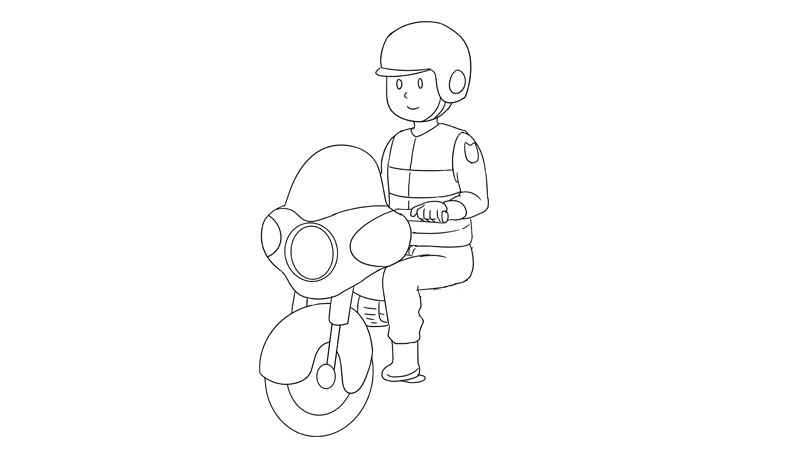 警察摩托车简笔画步骤(警察和摩托车的区别有哪些)