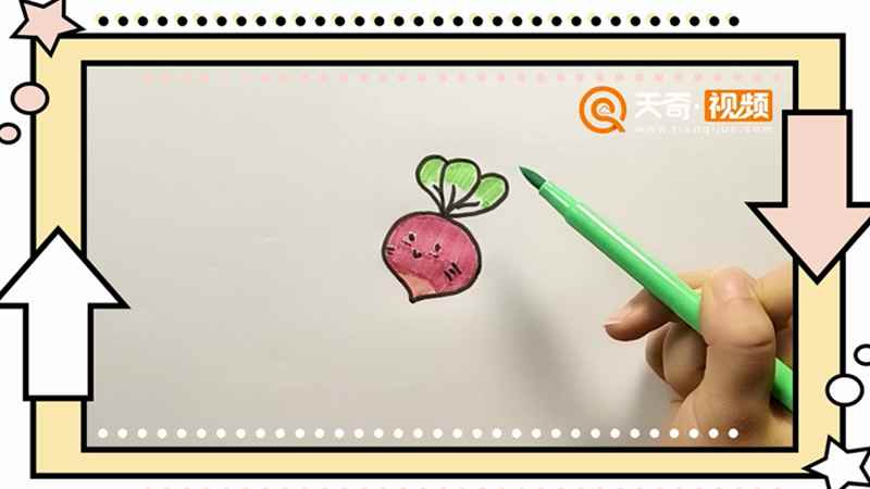红萝卜简笔画(铅笔勾画出红萝卜的形状)