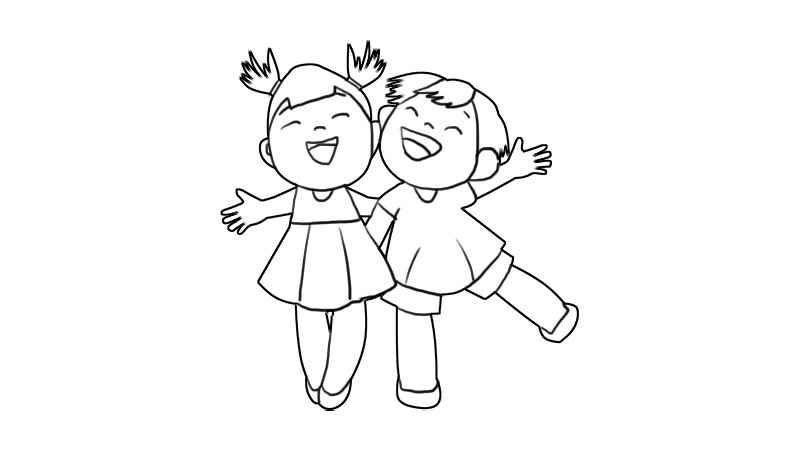 小朋友简笔画(小朋友的身体补充完整的方法)