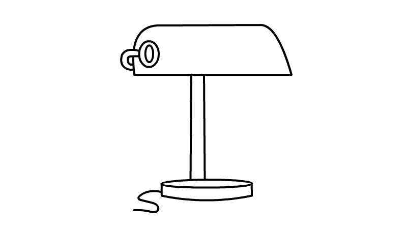 台灯简笔画(画出台灯的底座有哪些)