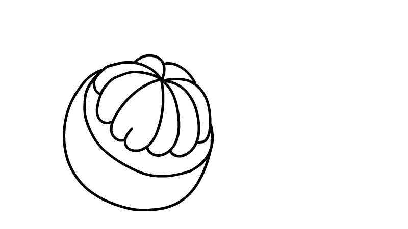 山竹简笔画(山竹露出的果肉怎么画)