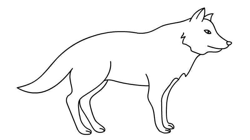 狼简笔画的画法  狼简笔画的教程