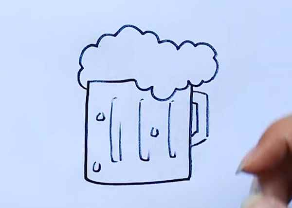 啤酒简笔画   啤酒简笔画步骤