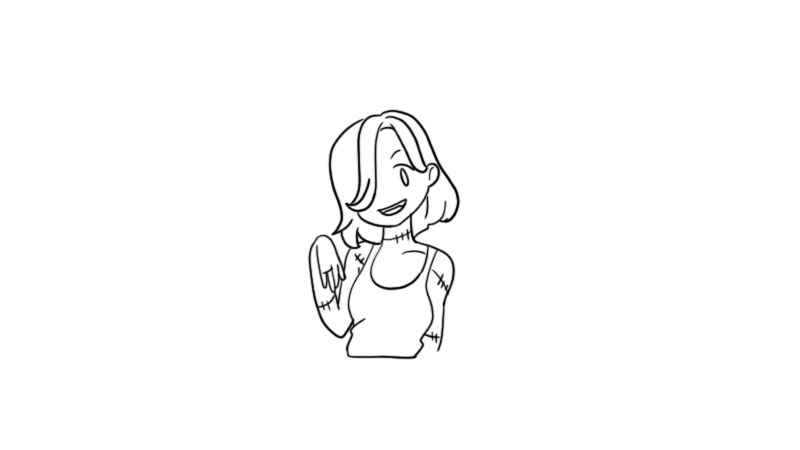 可怕的丧尸简笔画(丧尸狗简笔画)