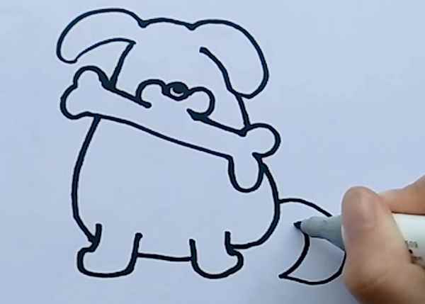 斑点狗简笔画(画出身体和尾巴怎么办)