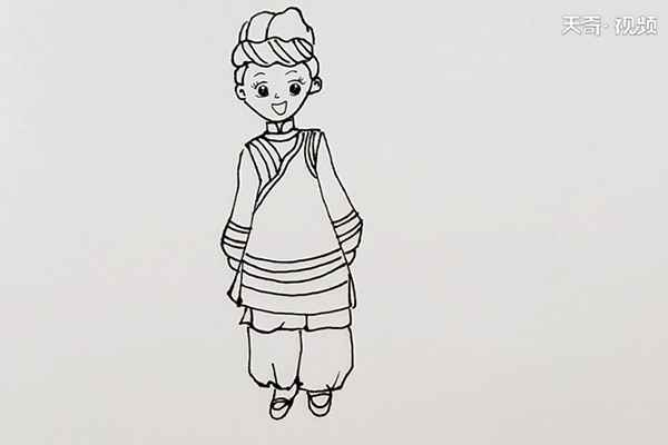 少数民族简笔画(家居风格装修效果图)