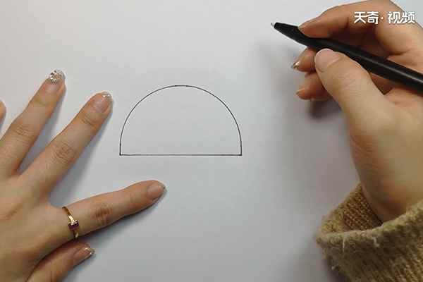 螃蟹的画法(半圆形来画一只螃蟹)