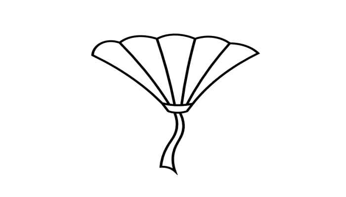 扇子简笔画(画扇子的菱形怎么设计)
