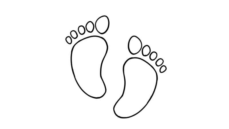 脚印简笔画 脚印怎么画