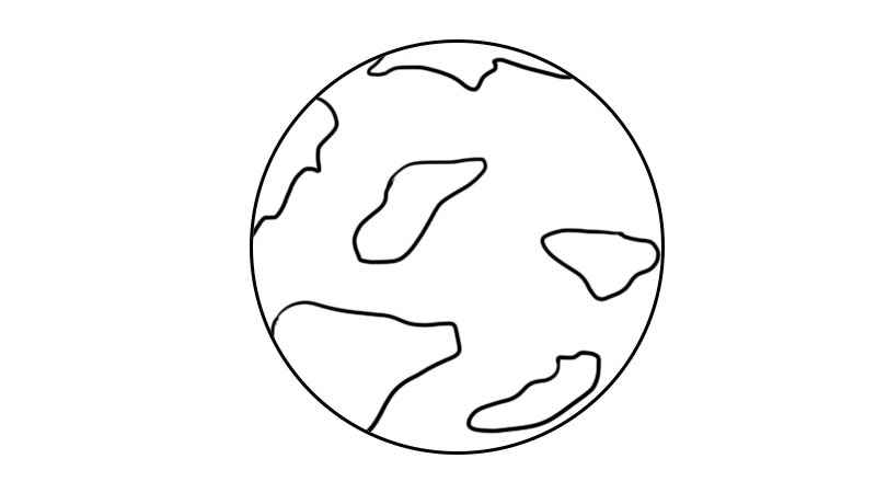 世界海陆分布图简笔画(大洲板块涂上颜色就可以了)