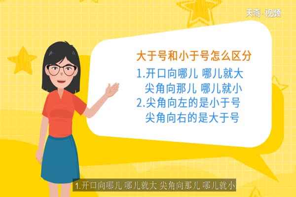 大于号和小于号怎么区分(区分大于号和小于号可以看符号的开口方向)