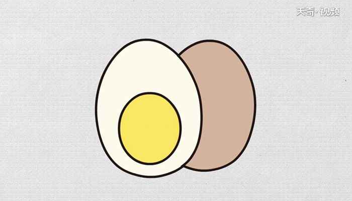 鸡蛋简笔画的画法(鸡蛋外形的线条和画法)