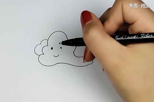 白云简笔画(脸上画上眼睛和嘴巴怎么办)