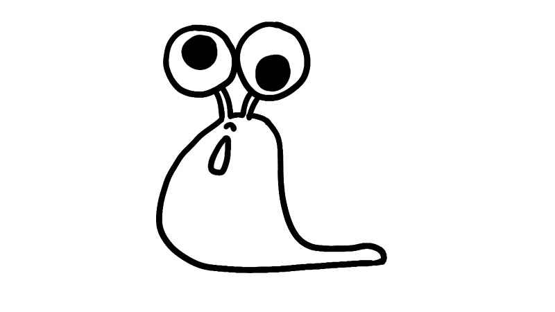 蜗牛简笔画怎么画(画蜗牛的眼睛、鼻子、嘴巴)