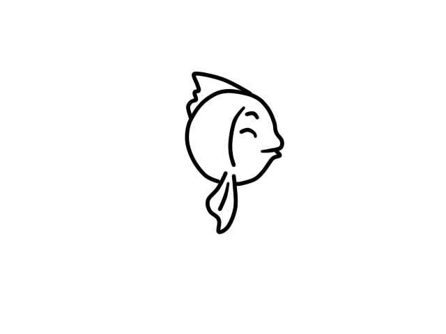 金鱼简笔画(画出金鱼的头是什么意思)