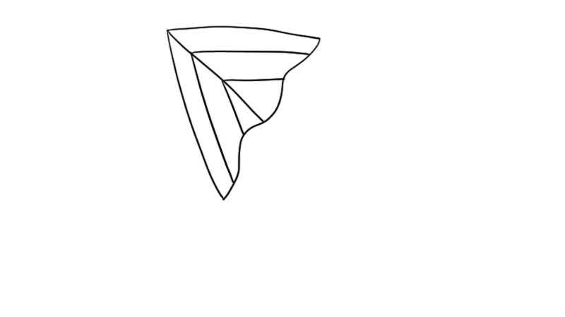 风筝简笔画的画法(三角形上的风筝涂上颜色就可以了)