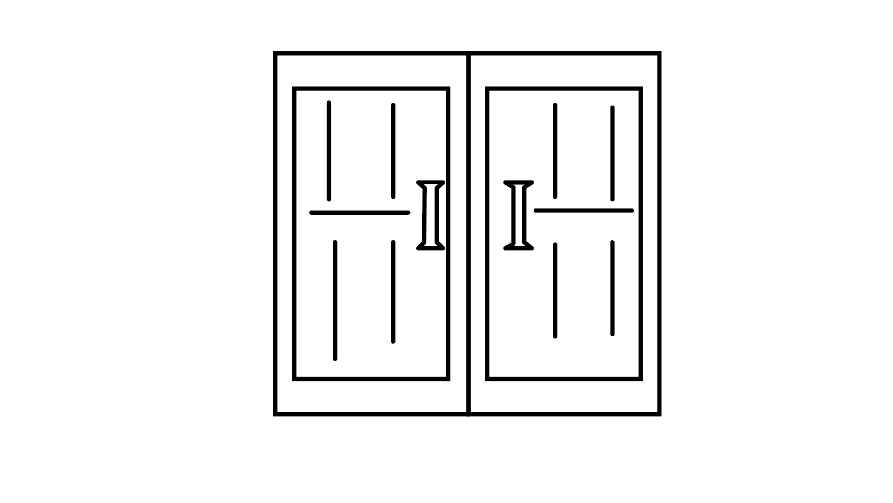 大门简笔画(画好的元素涂上相应的颜色即可)