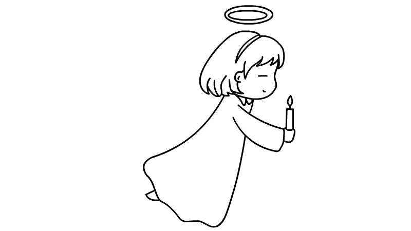 天使简笔画怎么画(画天使的脑袋线条有哪些)