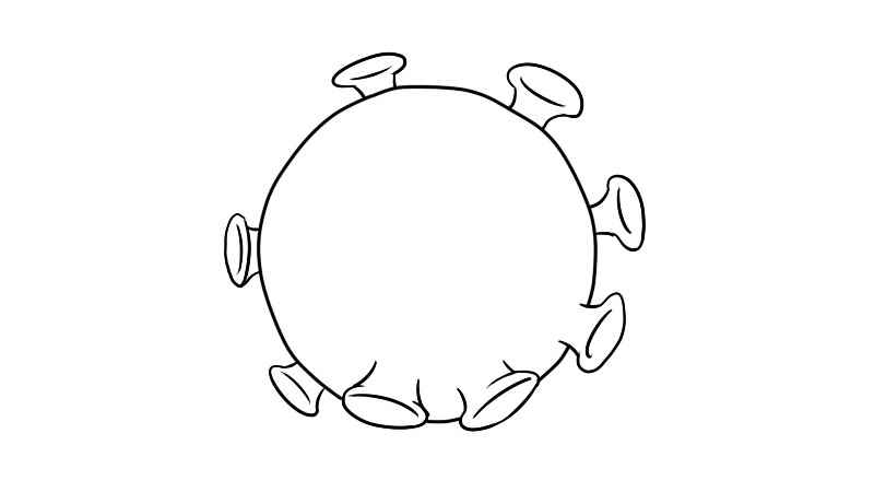 新冠病毒简笔画画法(画病毒的触角是什么意思)