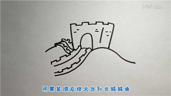 长城简笔画(长城简笔画)