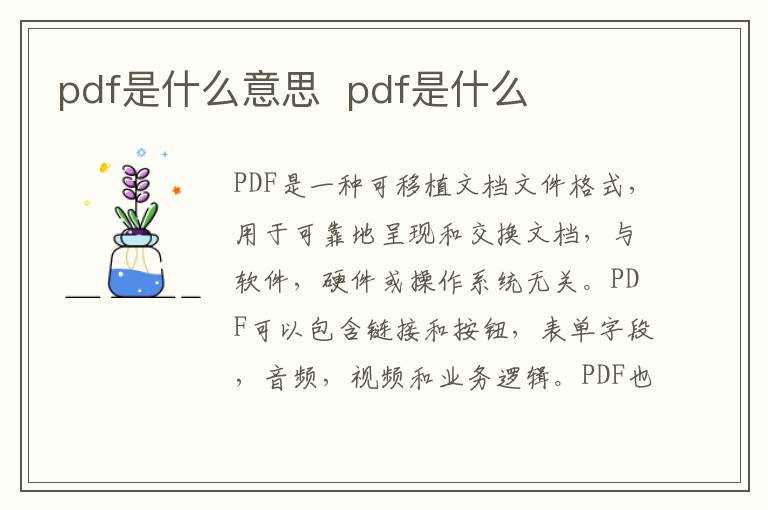 pdf是什么?pdf是什么意思(pdf是什么)