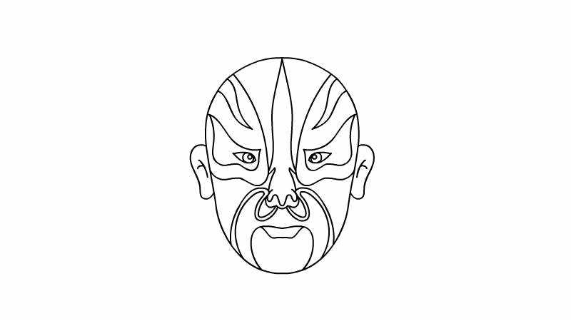 脸谱简笔画(脸谱简笔画)