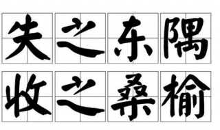 失之东隅收之桑榆的解释及出处_失之东隅收之桑榆的意思(失之东隅收之桑榆)