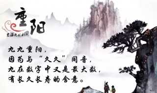 重阳节时间介绍?重阳节什么时候(重阳节是什么时候)