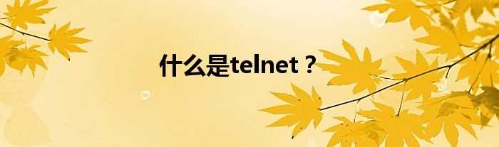 什么是telnet？?(telnet)