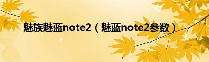 魅蓝note2参数_魅族魅蓝note2(魅蓝note2)