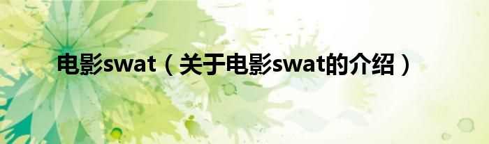 关于电影swat的介绍_电影swat(电影swat)