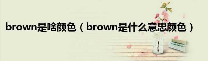 brown是什么意思颜色_brown是啥颜色?(brown是什么颜色)