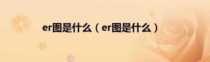 er图是什么_er图是什么?(er图)