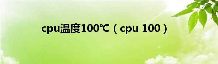 cpu_100_cpu温度100℃(cpu100)