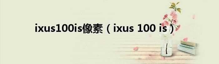 ixus_100_is_ixus100is像素(佳能ixus100)