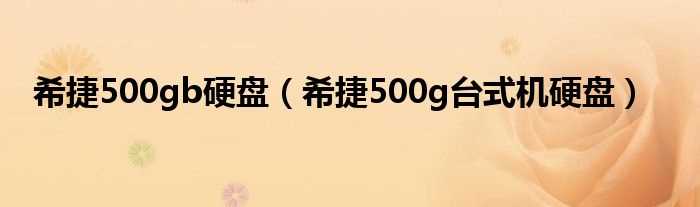 希捷500g台式机硬盘_希捷500gb硬盘(希捷500g台式机硬盘)