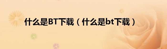 什么是bt下载_什么是BT下载?(什么是bt下载)
