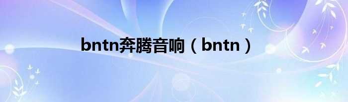 bntn_bntn奔腾音响(奔腾音响)