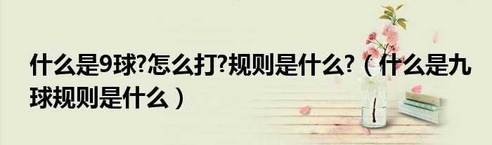 什么是九球规则是什么_什么是9球?怎么打?规则是什么??(9球)