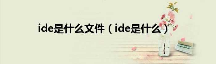 ide是什么_ide是什么文件?(ide)