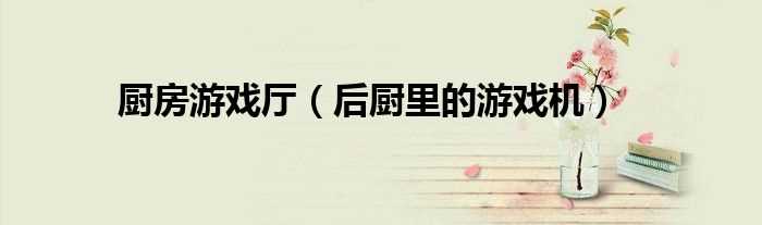 后厨里的游戏机_厨房游戏厅(后厨里的游戏机)